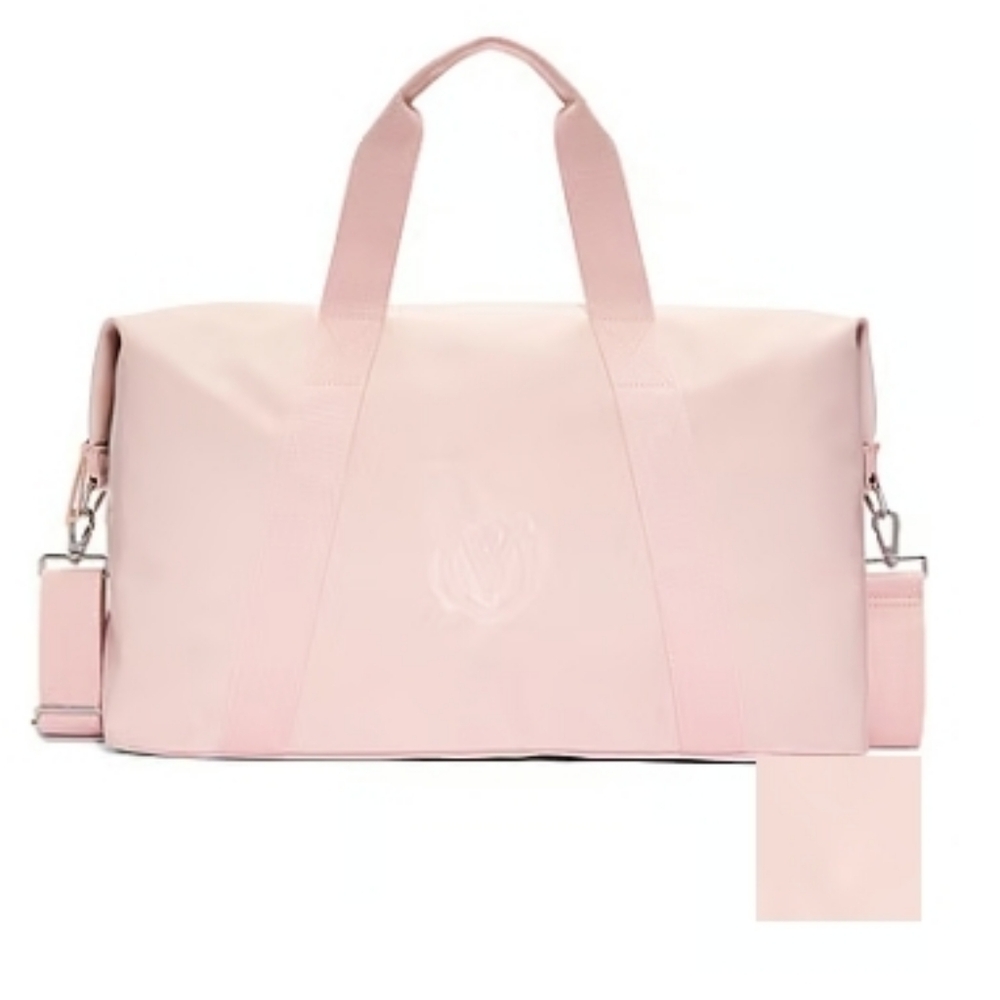 Victoria's Secret Metallic Pink Overnight Duffle Bag Travel Valentine's Day Gift